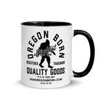 OREGON BORN BIGFOOT TEE - Mug with Color Inside
