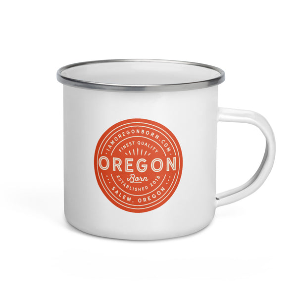 FINEST QUALITY (ORANGE) - Enamel Mug - Oregon Born