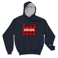 Oregon "Buffalo Plaid" - Champion Hoodie - Oregon Born