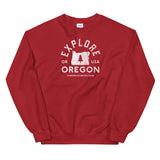 "Explore Oregon" in White - Sweatshirt - Oregon Born