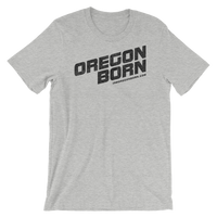 Oregon Born - Slant Text Bold -Unisex Tee (Black) - Oregon Born
