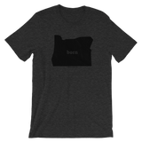 "Born" - (Black Ink) - Short-Sleeve Unisex T-Shirt - Oregon Born