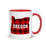 Oregon "Buffalo Plaid" - Mug with Color Inside