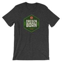 Oregon Born - Shield  (Green)- Short-Sleeve Tee - Unisex - Oregon Born