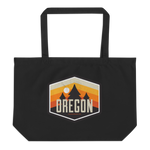 Oregon - Vintage - Large Organic Tote Bag - Oregon Born