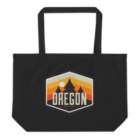 Oregon - Vintage - Large Organic Tote Bag - Oregon Born