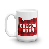 Oregon Born "Buffalo Plaid" - Mug - Oregon Born