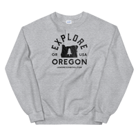 "Explore Oregon" in Black - Sweatshirt - Oregon Born