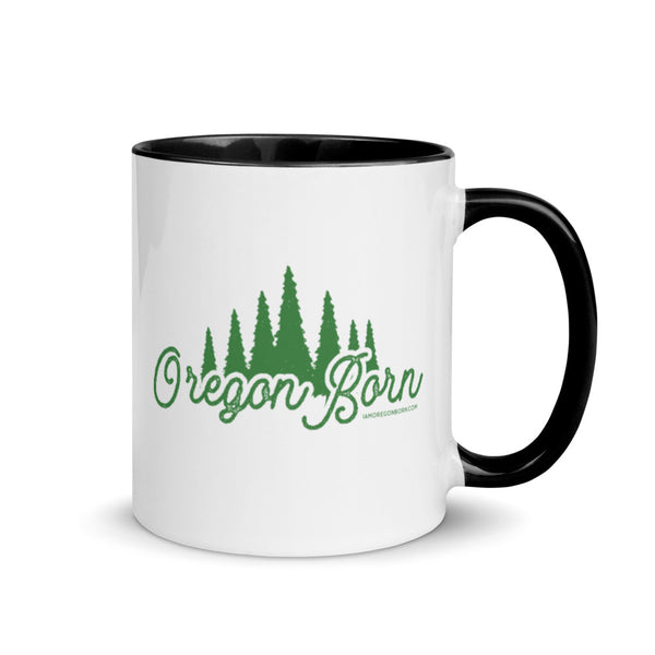 Oregon Born TREES - Mug with Color Inside