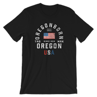 Oregon USA - "Old Glory" - Short-Sleeve Unisex Tee - Oregon Born