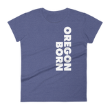 SIMPLY OREGON BORN - SIDE - Women's Short Sleeve T-Shirt
