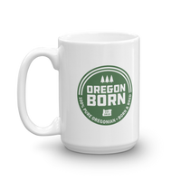 'Oregon Born' Round Logo - Ceramic Mug - Oregon Born