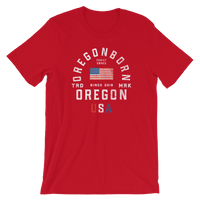 Oregon USA - "Old Glory" - Short-Sleeve Unisex Tee - Oregon Born