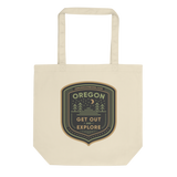 Oregon Born - "Get Out and Explore 2" - Eco Tote Bag - Oregon Born