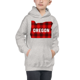 Oregon "Buffalo Plaid" - Kids Hoodie - Oregon Born