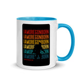 IAMOREGONBORN (Vintage Sunset w/ Bigfoot) - Mug with Color Inside