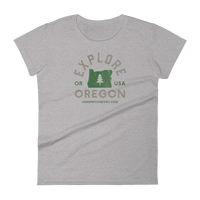 "Explore Oregon" - Women's Short Sleeve T-Shirt - Oregon Born