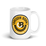 Oregon Born "Tough" in Yellow - Mug - Oregon Born