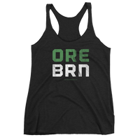 Oregon Born - "ORE BRN" - Women's Racerback Tank - Oregon Born