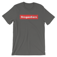 Oregon Born - Red Box - Short-Sleeve Unisex Tee - Oregon Born
