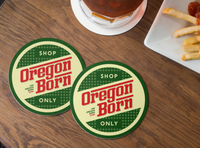 Oregon Born - "Shop Only" Retro Coasters - Oregon Born