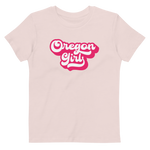 OREGON GIRL - WHITE/PINK - Organic Cotton Kids T-Shirt