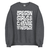 OREGON GIRLS INTERLOCK WHITE - Unisex Sweatshirt