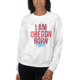 I AM OREGON BORN RED-BLUE - Unisex Sweatshirt