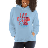 I AM OREGON BORN RED-BLUE - Unisex Hoodie
