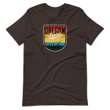 OREGON BORN SHIELD VINTAGE SUNSET - Short-Sleeve Unisex T-Shirt