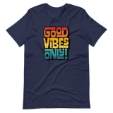 GOOD VIBES ONLY INTERLOCK (VINTAGE SUNSET) - Short-Sleeve Unisex T-Shirt