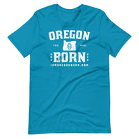 OREGON BORN COLLEGIATE - WHITE - Unisex T-Shirt