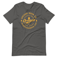 OREGON BORN RETRO YELLOW - Short-Sleeve Unisex T-Shirt