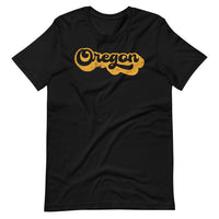 OREGON OUTLINE - YELLOW - Short-Sleeve Unisex T-Shirt