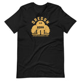 OREGON BORN RETRO YELLOW - BIGFOOT -  Short-Sleeve Unisex T-Shirt