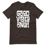 GOOD VIBES ONLY - WHITE INTERLOCK - Short-Sleeve Unisex T-Shirt