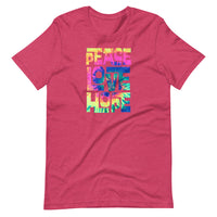 PEACE, LOVE, AND HOPE TIE-DYE - Short-Sleeve Unisex T-Shirt