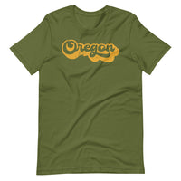 OREGON OUTLINE - YELLOW - Short-Sleeve Unisex T-Shirt