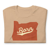 OREGON BORN - TOPO ORANGE - Unisex T-Shirt