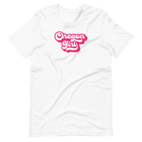 OREGON GIRL - WHITE/PINK - Short-Sleeve Unisex T-Shirt