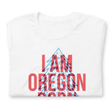 I AM OREGON BORN RED-BLUE - Short-Sleeve Unisex T-Shirt