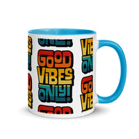 GOOD VIBES ONLY INTERLOCK (VINTAGE SUNSET) - Mug with Color Inside