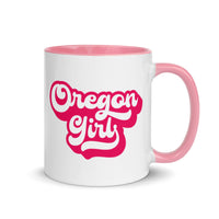 OREGON GIRL - WHITE/PINK - Mug with Color Inside