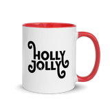HOLLY JOLLY - Mug with Color Inside