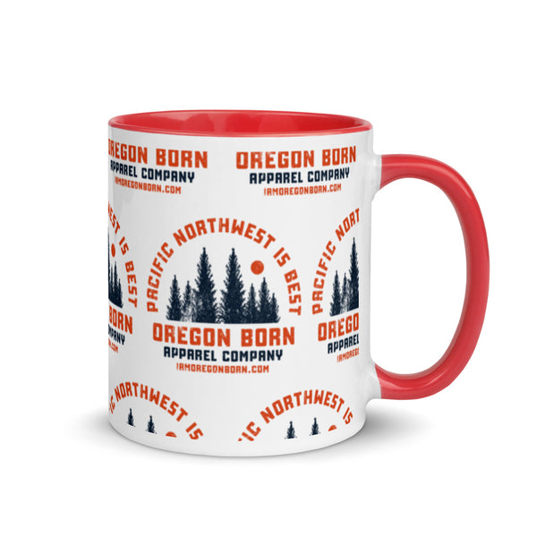 OREGON BORN - PNW IS BEST - Mug with Color Inside