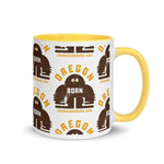 OREGON BORN RETRO BROWN BIGFOOT - Mug with Color Inside