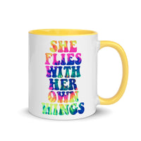 SHE FLIES VINTAGE TIE DYE - Mug with Color Inside