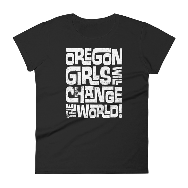 OREGON GIRLS INTERLOCK WHITE - Women's Short Sleeve T-Shirt