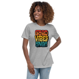 GOOD VIBES ONLY INTERLOCK (VINTAGE SUNSET) - Women's Relaxed T-Shirt