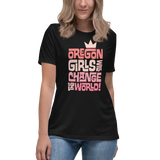 OREGON GIRLS INTERLOCK W/ CROWN - Women's Relaxed T-Shirt